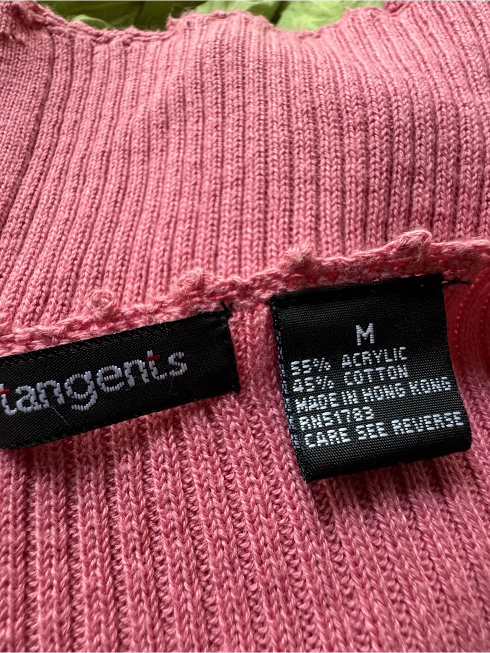 Vintage Y2K Tangents Pink Tie Front Cardigan Sweater Womens M - Picture 8 of 8
